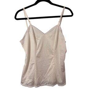 Vanity‎ Fair Style 17 701 White Lace Trimmed Camisole Slip Tank Top 36 42